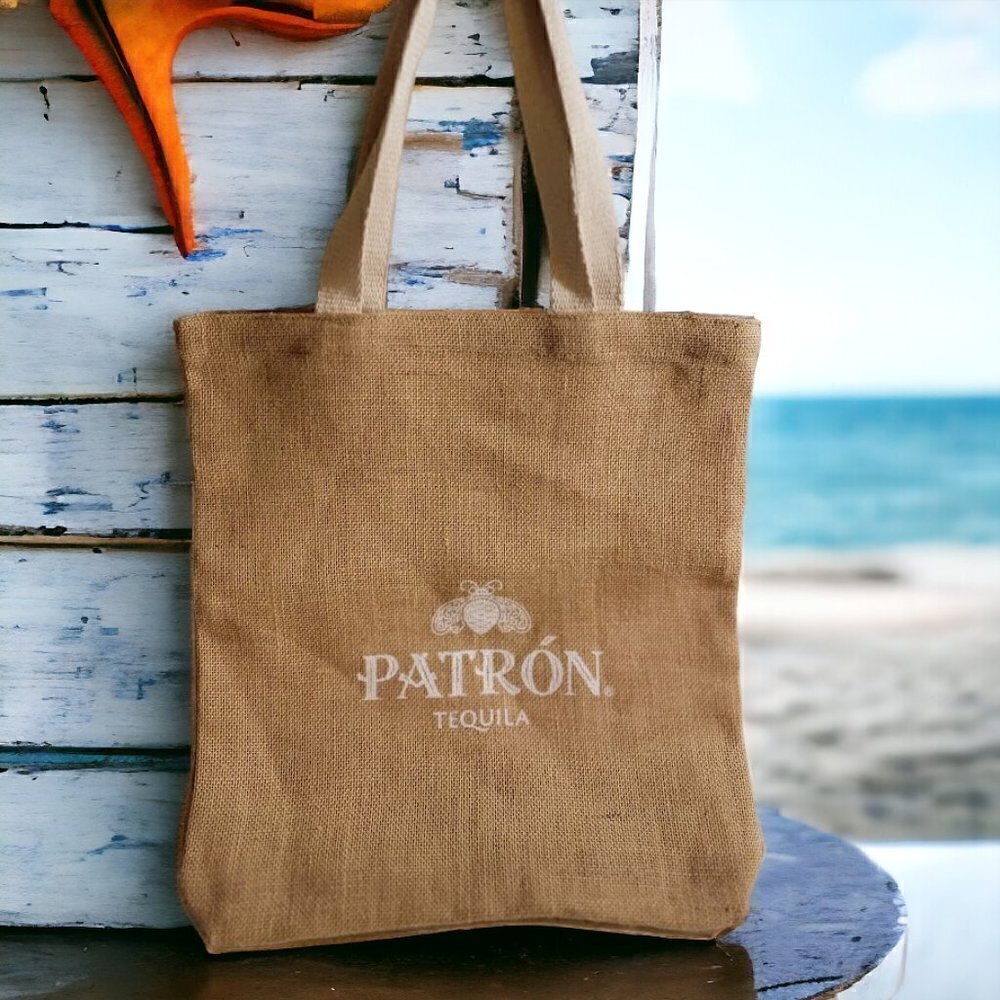 Patron Jute Tote Bag #1 - Perfect for the beach (or grocery store)